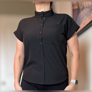 DKNY Black quarter Button Down Women's Shirt